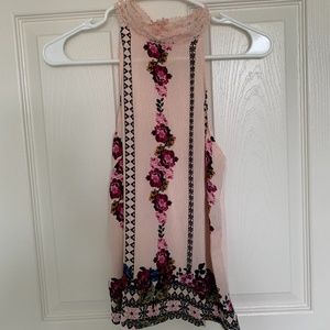Pink Floral Blouse